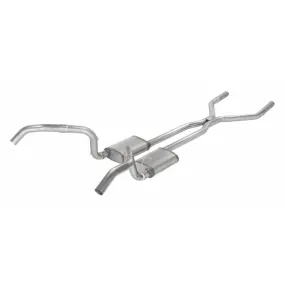 Pypes Performance Exhaust H-Bomb Street Pro Exhaust System - Crossmember Back - 2-1/2" Diameter - Dual Rear Exit - Stainless