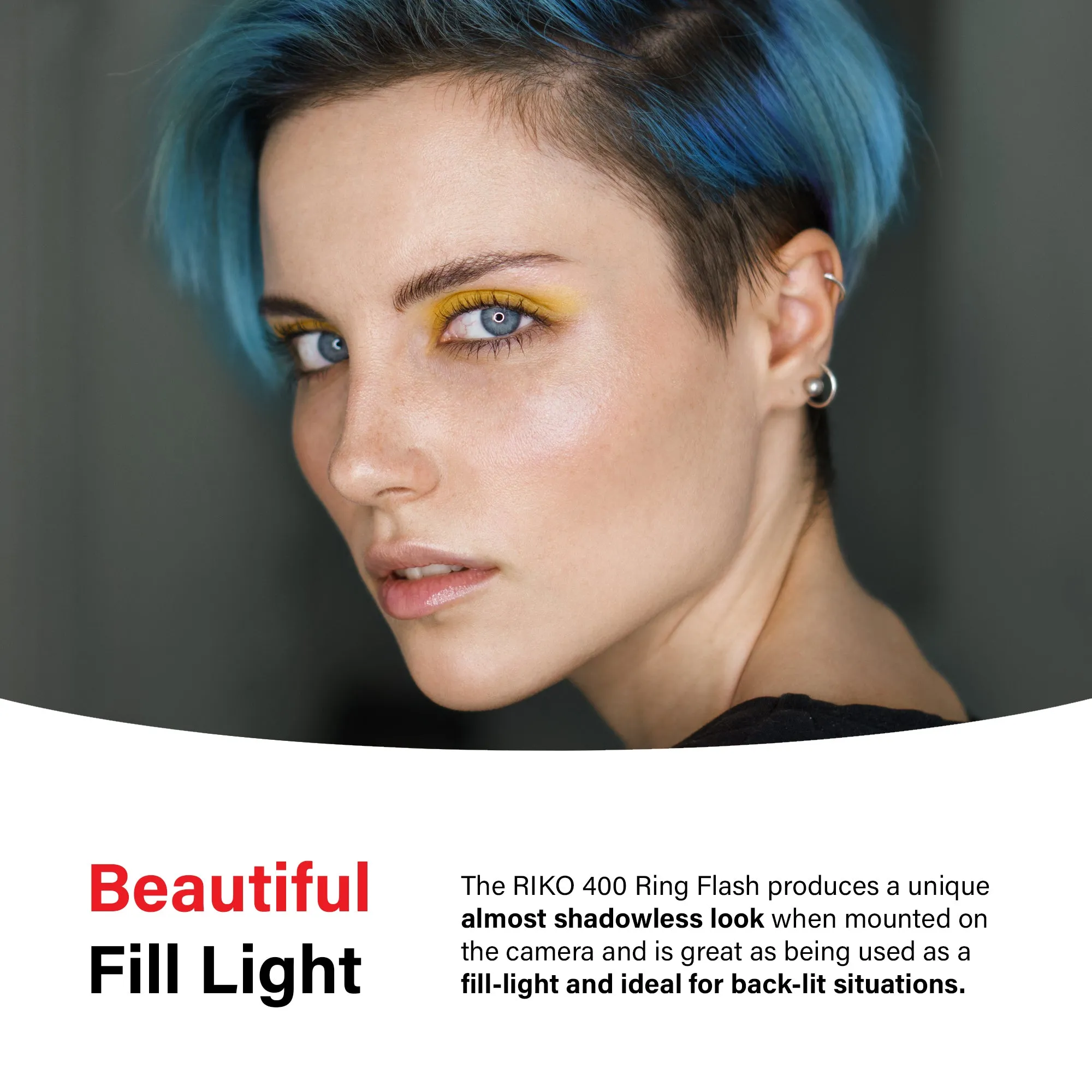 RIKO400 400Ws Photography Daylight Ring Flash (Godox AR400)