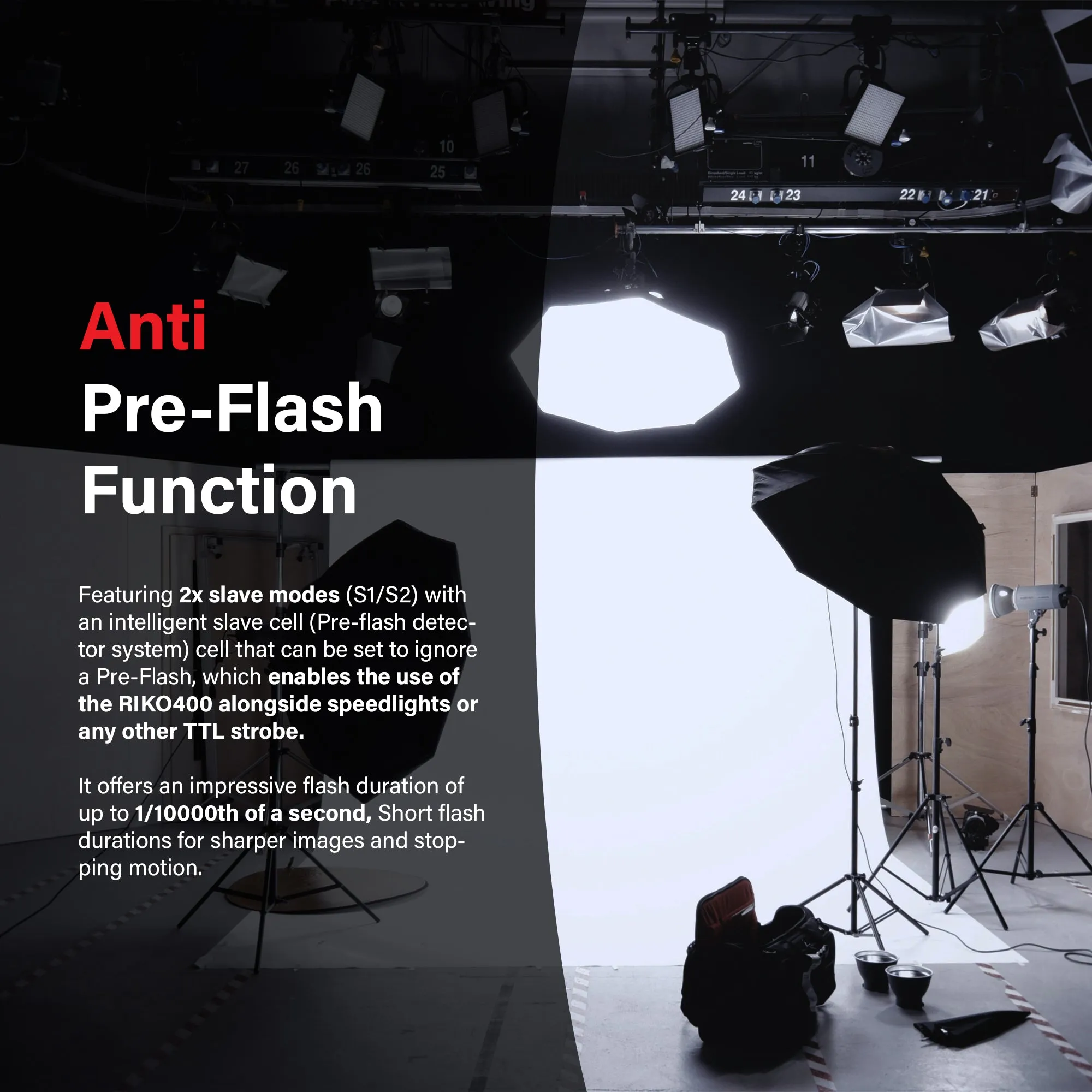 RIKO400 400Ws Photography Daylight Ring Flash (Godox AR400)