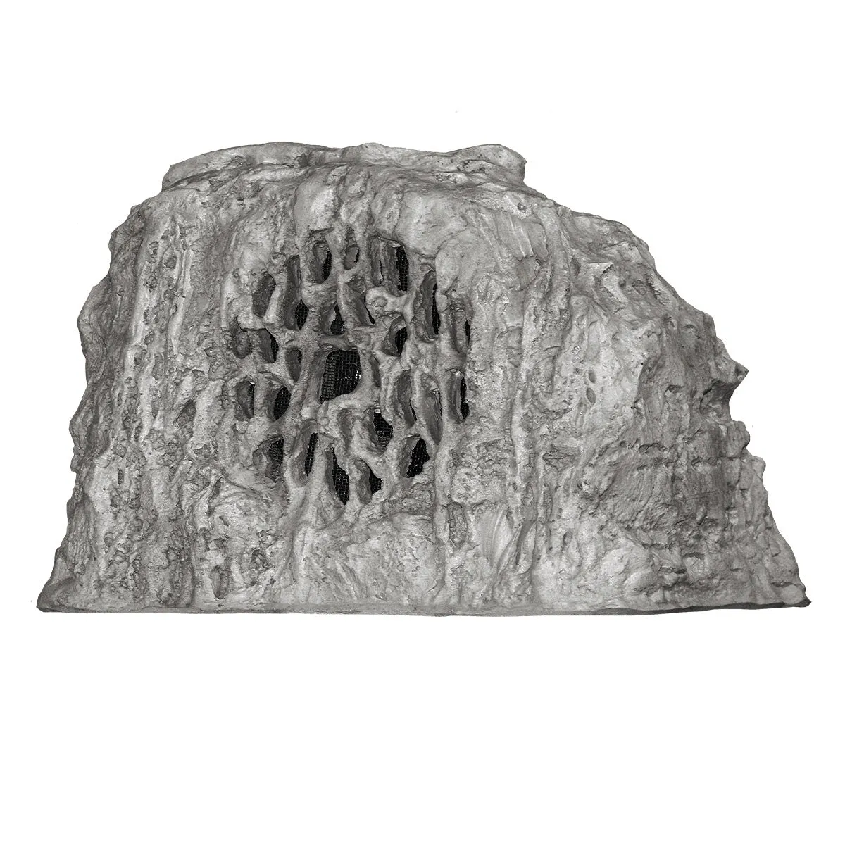 Rockustics EconoRock 6.5" 2-way Outdoor Powered Rock Speaker - Pair (Grey) with AMP Wireless Hi-Fi Player (Black)