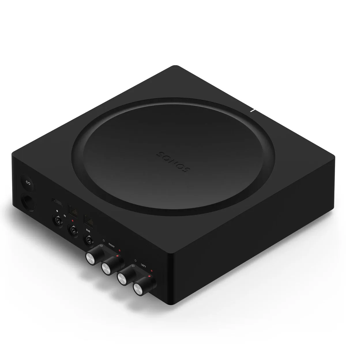 Rockustics EconoRock 6.5" 2-way Outdoor Powered Rock Speaker - Pair (Grey) with AMP Wireless Hi-Fi Player (Black)