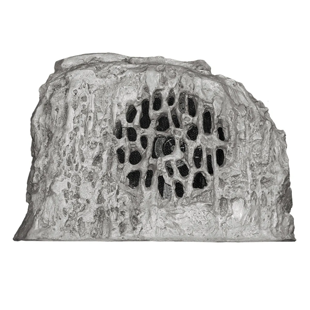 Rockustics EconoRock 6.5" 2-way Outdoor Powered Rock Speaker - Pair (Grey) with AMP Wireless Hi-Fi Player (Black)