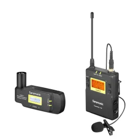 Saramonic UwMic9 TX9 RX-XLR9 UHF Wireless Lavalier Mic System with Dual-Channel XLR Plug-In Receiver for Professional Video, DSLR & Mirrorless Cameras