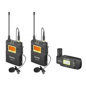 Saramonic UwMic9 TX9 TX9 RX-XLR9 Dual-Channel UHF Wireless Lavalier Mic System with Plug-In XLR Receiver for Professional Video, DSLR & Mirrorless Cameras