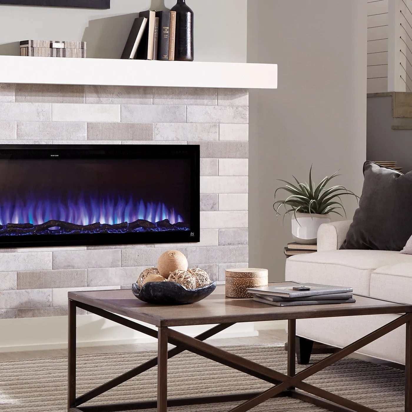 Sideline Elite 50 Inch Recessed Smart Electric Fireplace 80036