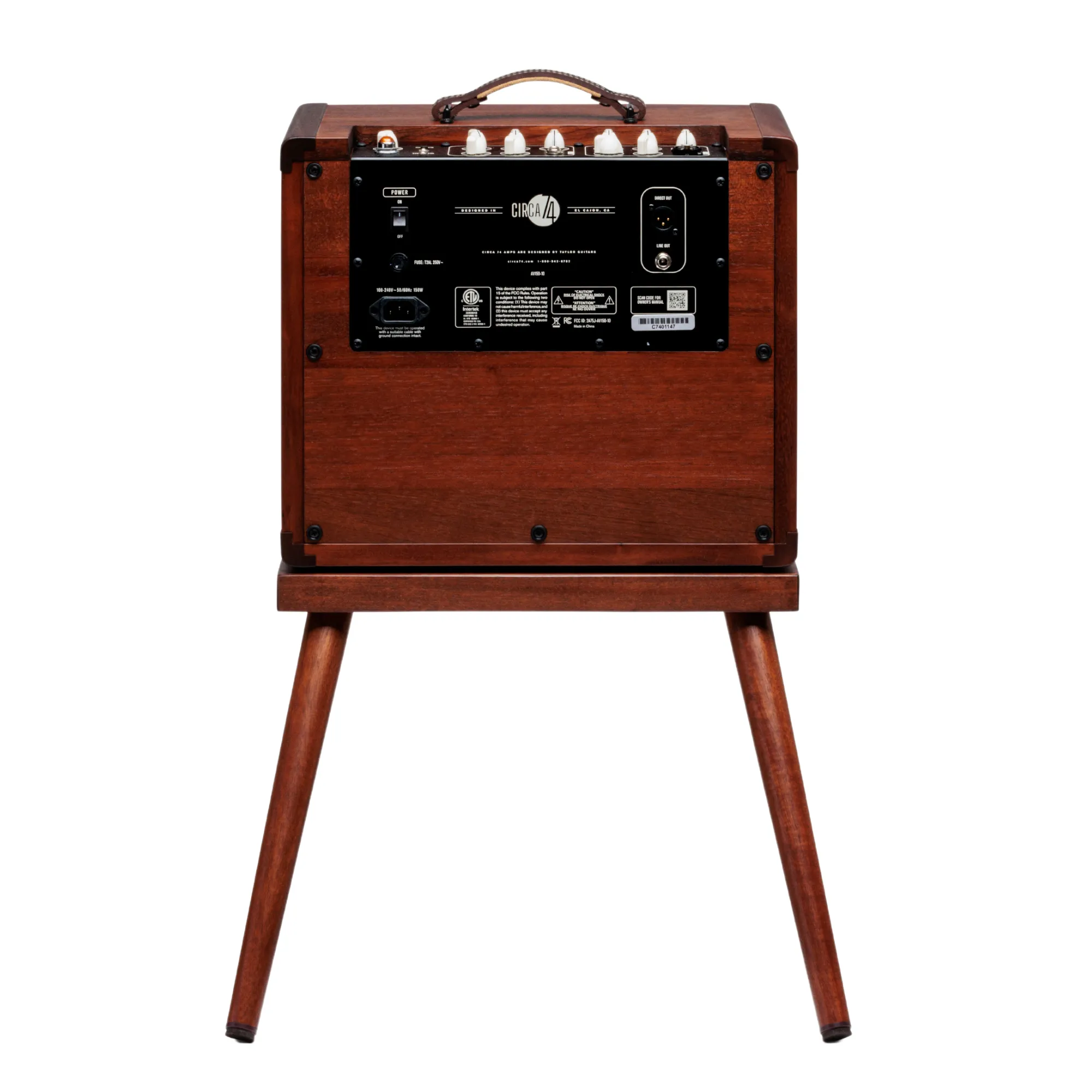 Taylor Circa 74 Acoustic Guitar/Vocal 1x10 Full-Range Combo Amplifier, Mahogany