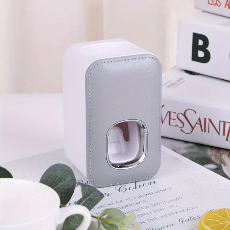 Toothpaste Dispenser Wall Mount for Bathroom Automatic Toothpaste Squeezer (Grey.Black.White)