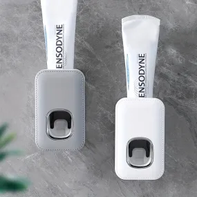Toothpaste Dispenser Wall Mount for Bathroom Automatic Toothpaste Squeezer (Grey.Black.White)