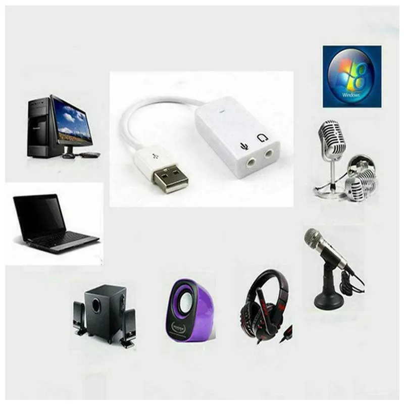 Usb Virtual 3D Sound Card Virtual 7.1Inch -Se-L70
