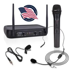 Vhf Wireless Microphone System, Fixed Frequency, Independent Adjustable Volume Controls (Includes Handheld Mic, Body Pack Transmitter, Lavalier Mic, Headset Mic)