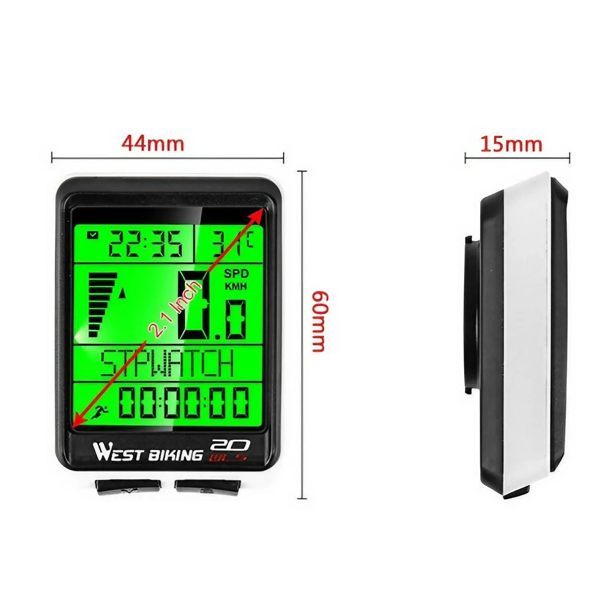 Waterproof Wireless Cycling Bike Computer Multifunction LCD Bicycle Speedometer 5 Language Odometer