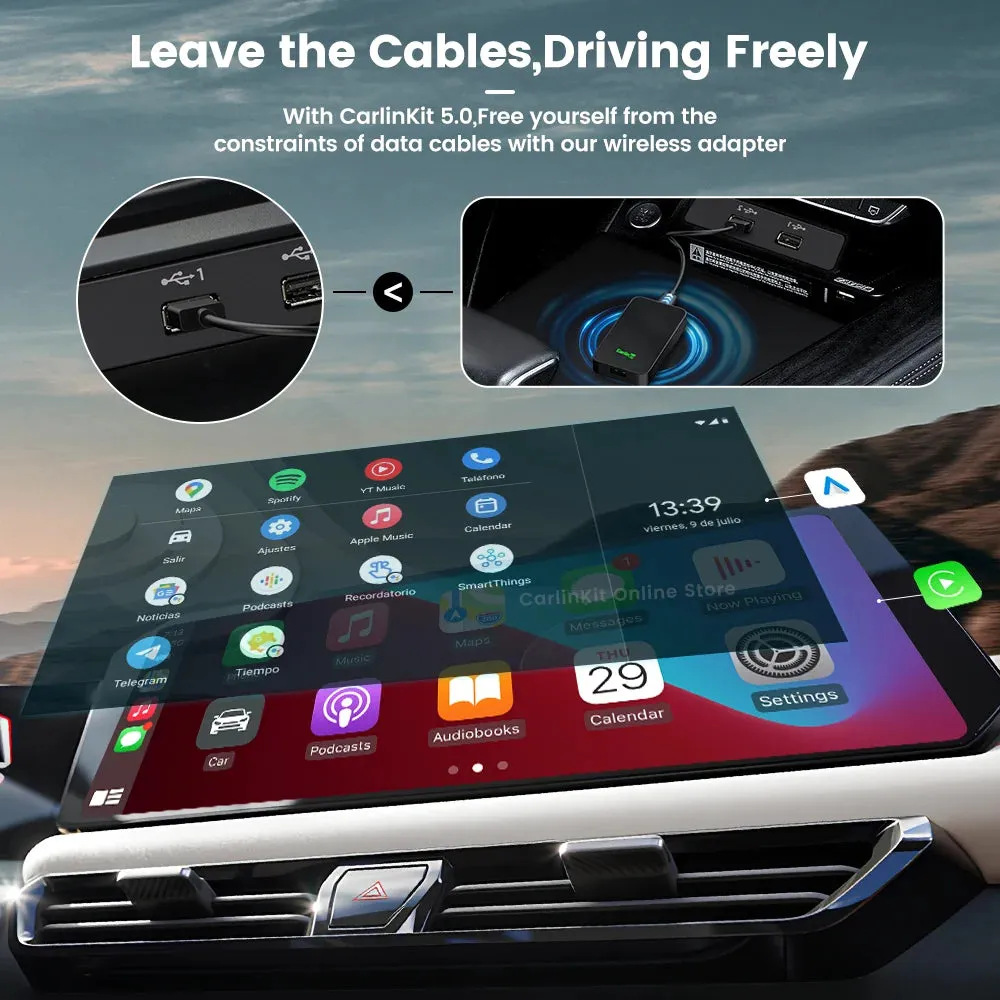 Wireless CarPlay & Android Auto Adapter for Maserati 2017-2023