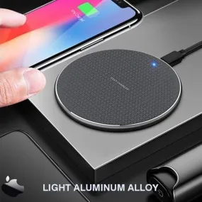Wireless Charger | Fast Charging Pad with LED Indicators | 15W Qi-Compatible