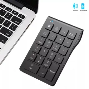 Wireless Rechargeable Bluetooth Numeric Keypad - Slim 22-Keys