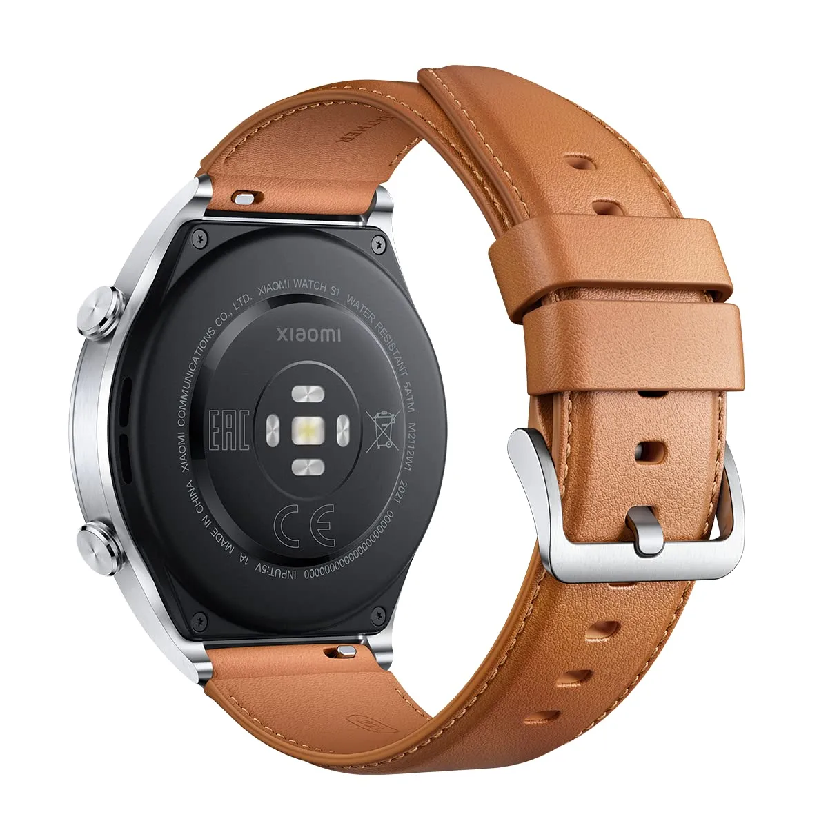 Xiaomi Watch S1, Sapphire Glass, Stainless Steel Case, 1.43" AMOLED Display, Dual-Band GPS, Leather Strap, Bluetooth Phone Call, 117 Fitness Modes, Wireless Charging, Silver