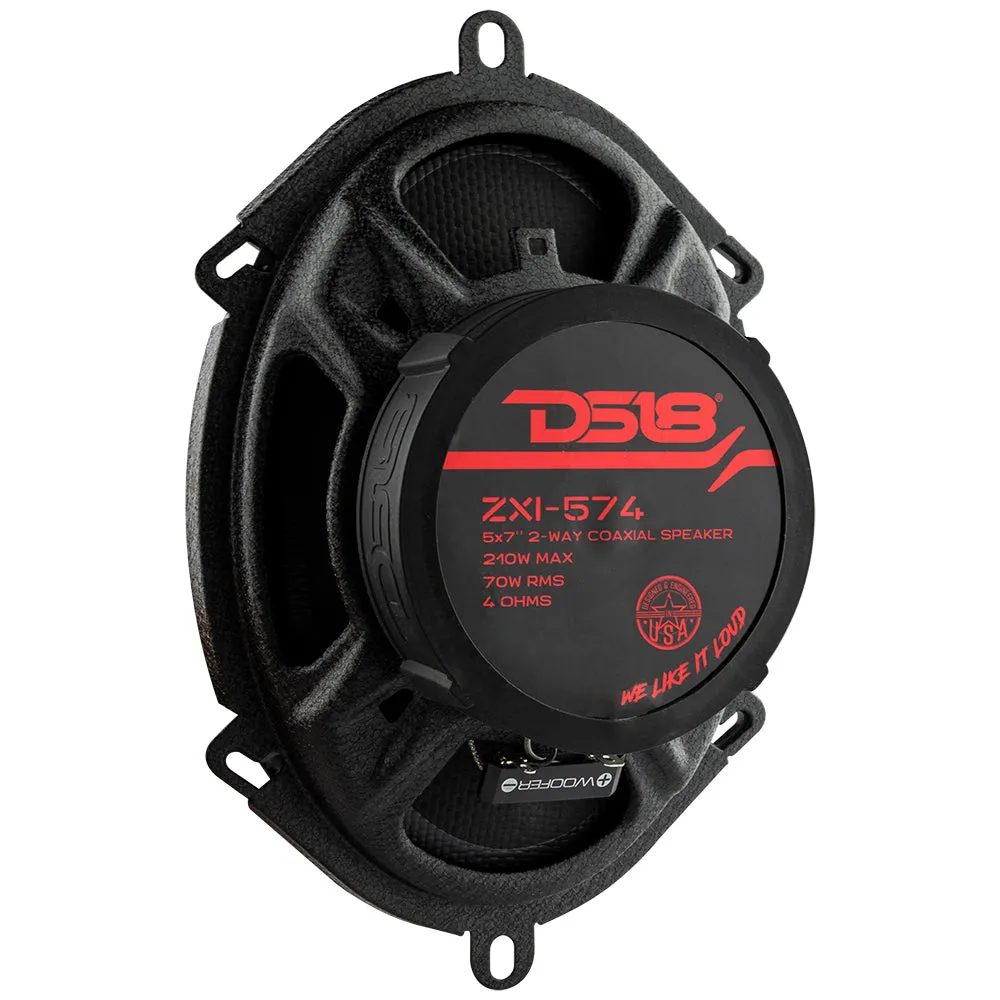 ZXI 5x7" 2-Way Coaxial Speakers with Kevlar Cone 70 Watts Rms 4-Ohm